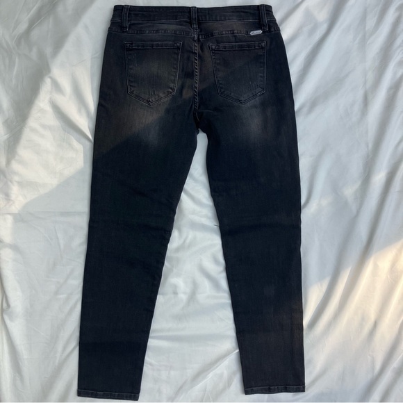 Kancan Moto Charcoal Black Ankle Skinny Jeans Size 11 - Picture 5 of 8